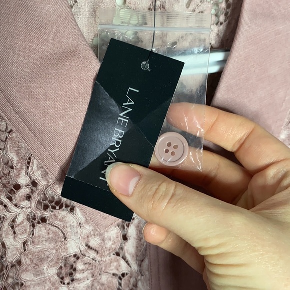 Lane Bryant woodrose longline lace anorak utility jacket size 14 / 16 petite - Picture 13 of 13